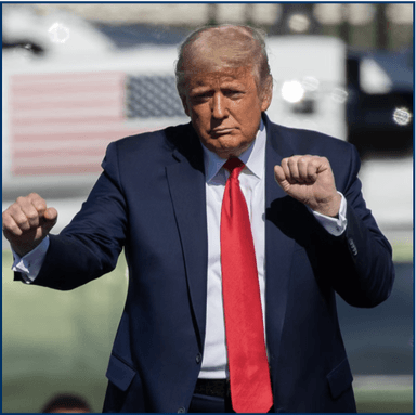 President Trump dancing at a campaign rally